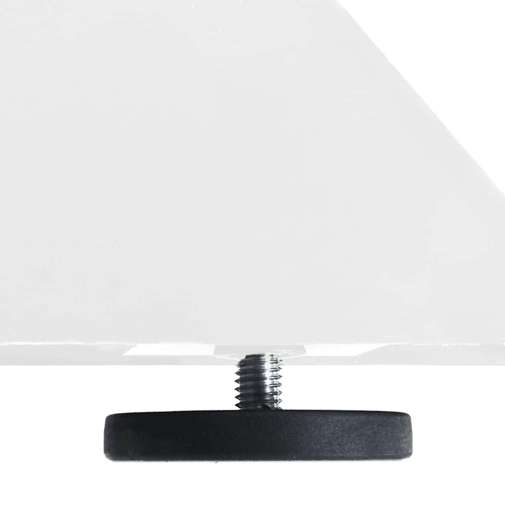 Sofabordben edderkopform 98x58x(42-43) cm stål hvid