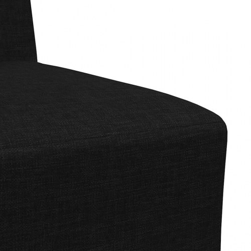 Modulær sofa uden armlæn sort 55 cm stof