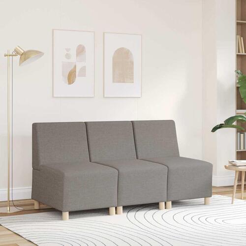 Modulær sofa uden armlæn taupe 55 cm stof