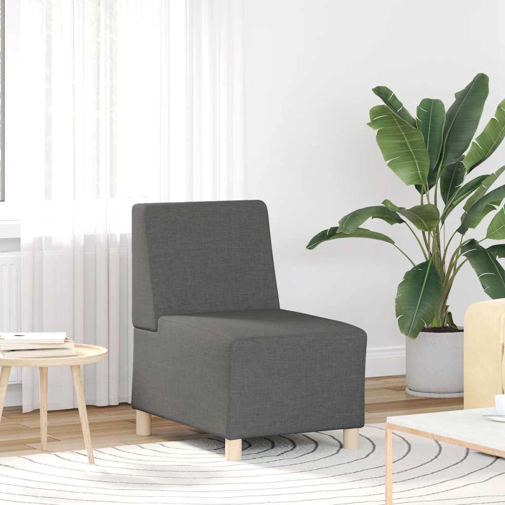 Modulær sofa uden armlæn mørkegrå 55 cm stof