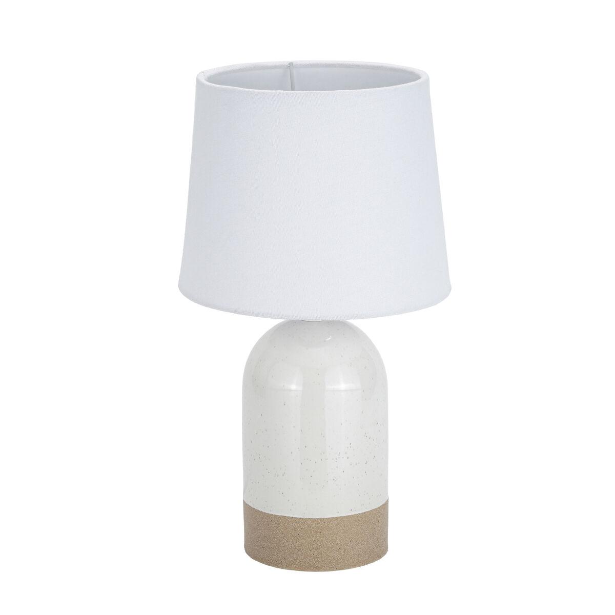 Bordlampe Versa Duo Hvid Hør Keramik 40 W 18 X 32 5 Cm
