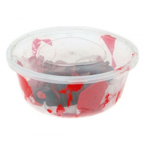 Halloween dekoration - blodig skål (rød) 16 × 7 cm