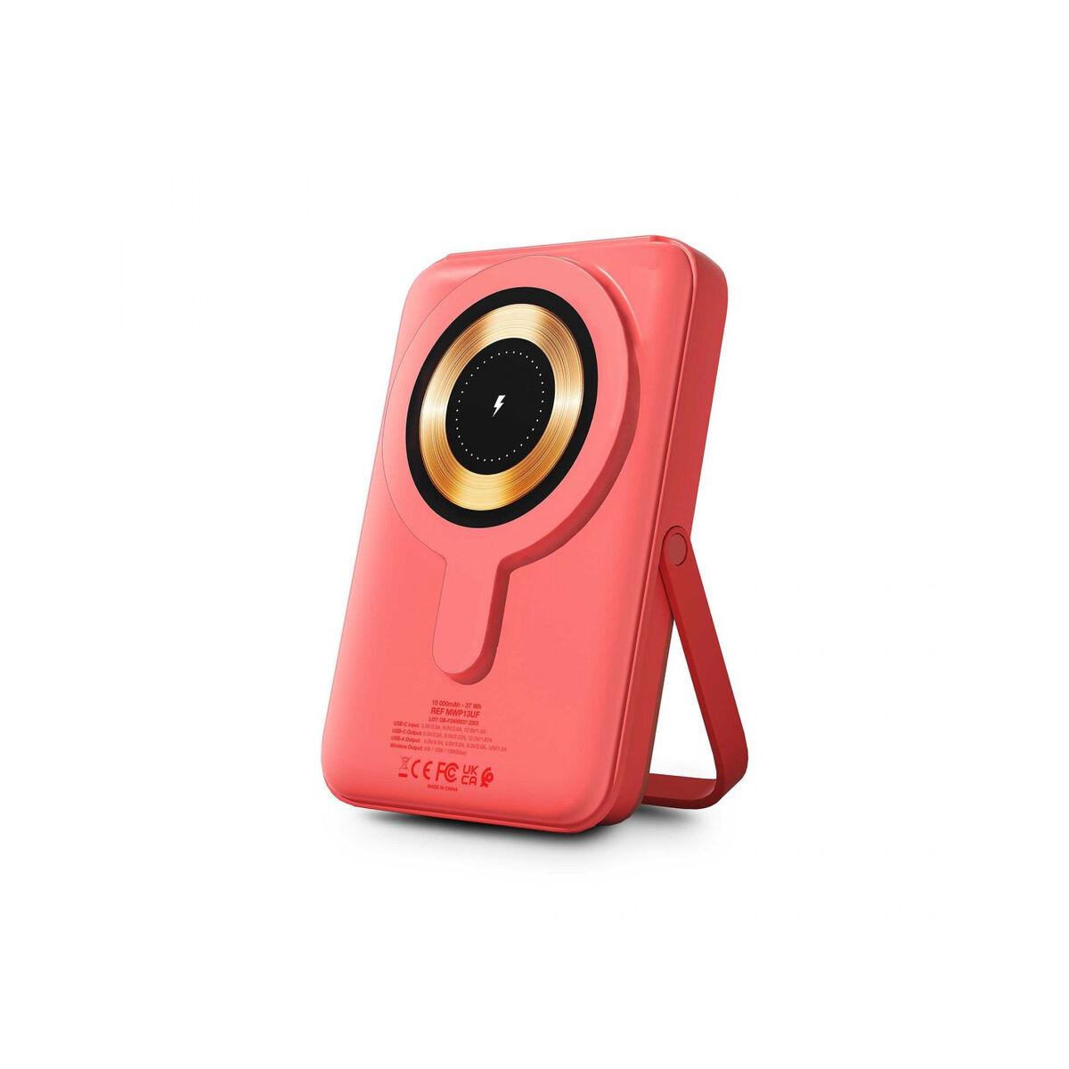 Urban Factory MWP13UF powerbank 10.000 mAh - koral, trådløs opladning