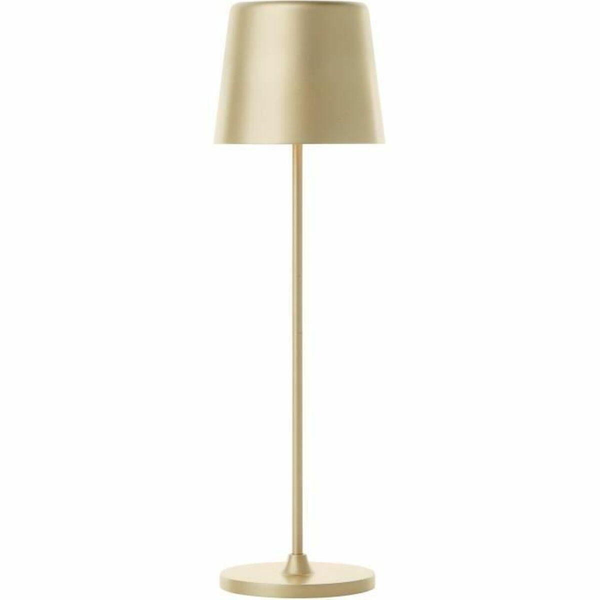 Brilliant KAAMI LED bordlampe - 2 W, 310 lm, 37 × 10 cm - mat guld, udendørs/genopladelig