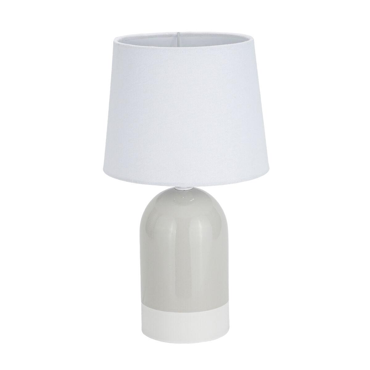 Bordlampe Versa Duo Beige Hør Keramik 40 W 18 X 32 5 Cm