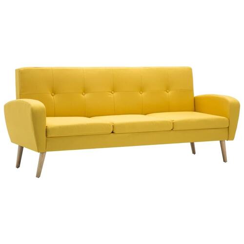 3-personers sofa stof gul