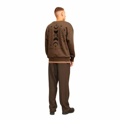 Sweaters uden Hætte til Mænd Jack & Jones Jjmystic Hvid Brun L