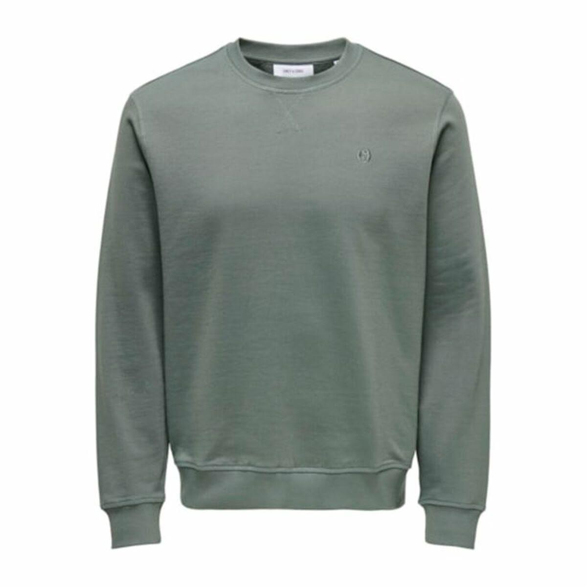 Only & Sons sweatshirt uden hætte - Onsdan Reg Crew Neck, mørk grøn (S)
