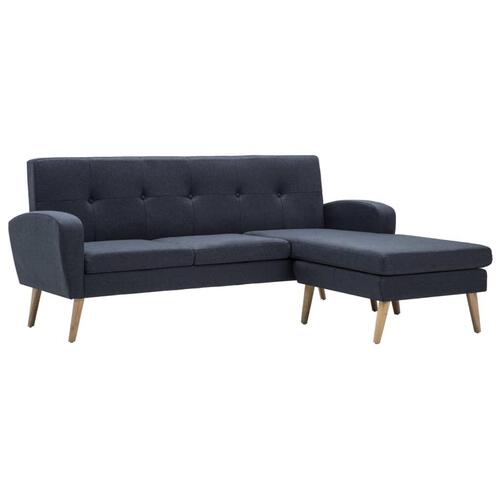 Chaiselong sofa stofbeklædning 186 x 136 x 79 cm mørkegrå