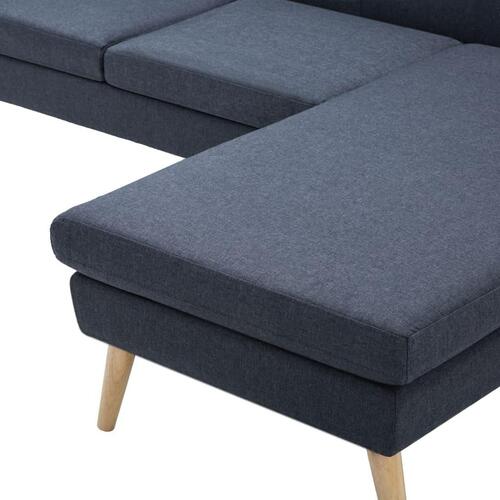 Chaiselong sofa stofbeklædning 186 x 136 x 79 cm mørkegrå