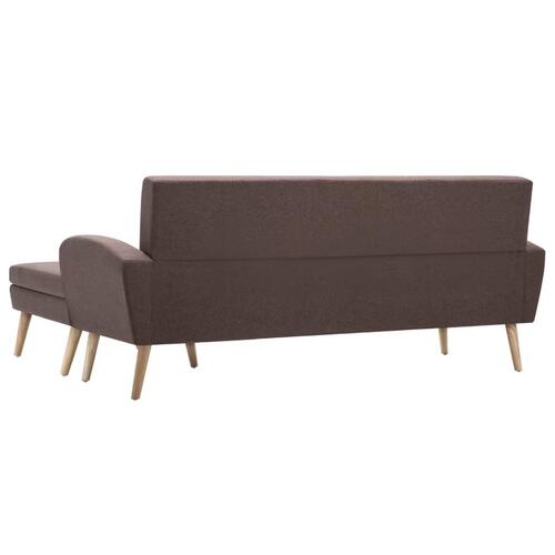 Chaiselong sofa stofbeklædning 186 x 136 x 79 cm brun