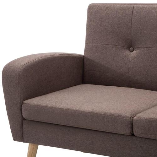 Chaiselong sofa stofbeklædning 186 x 136 x 79 cm brun