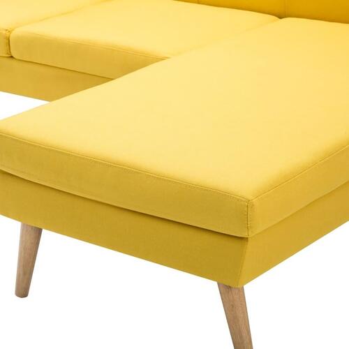 Chaiselong sofa stofbetræk 186 x 136 x 79 cm gul