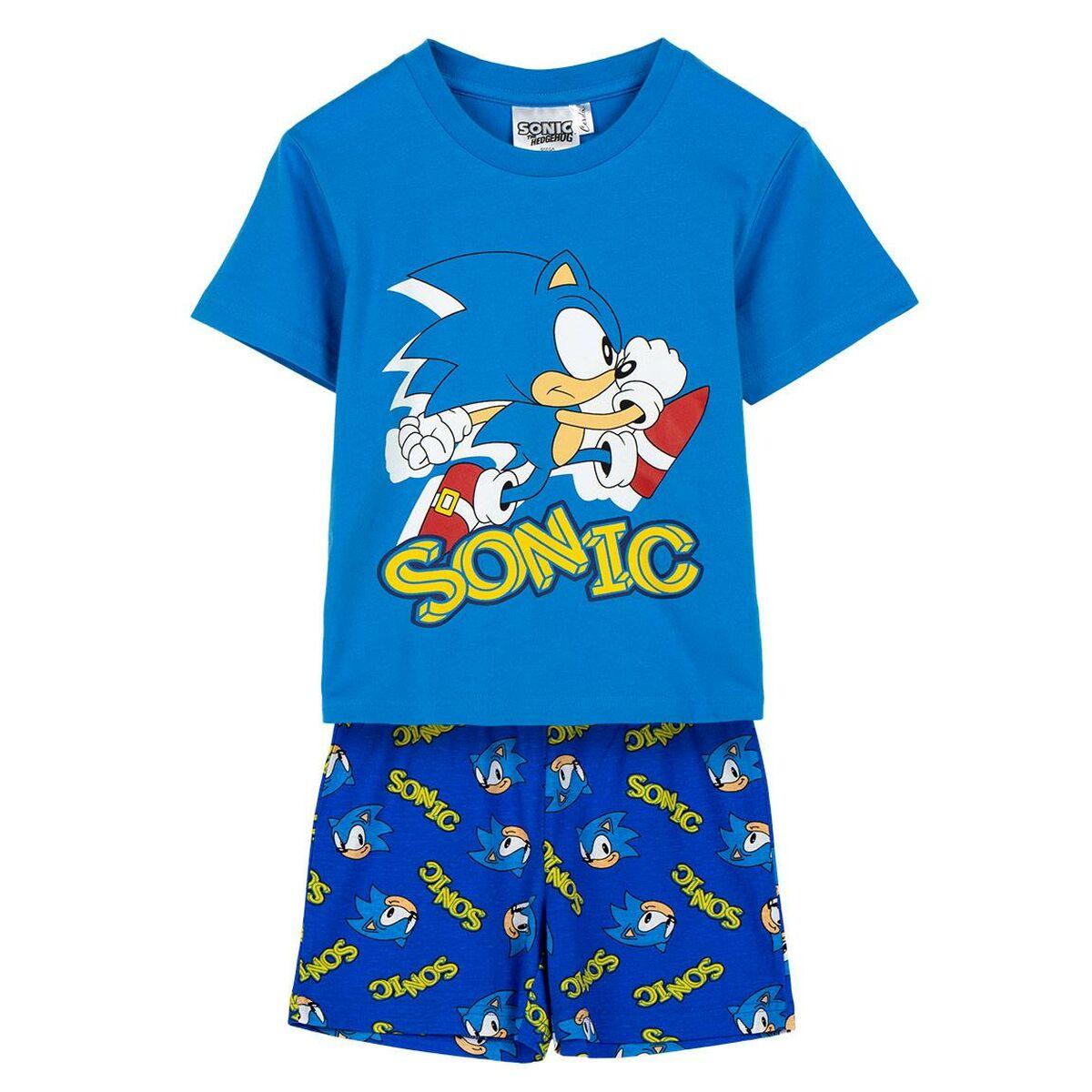 Sonic nattøj til drenge, blå - 12 år, 100% bomuld
