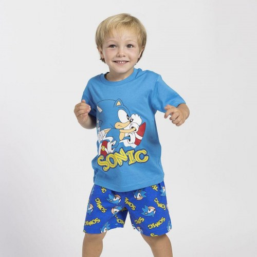 Sonic nattøj til drenge, blå - 12 år, 100% bomuld