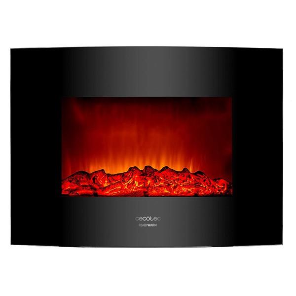 Elektrisk Dekorationspejs Til Væggen Warm 2200 Curved Flames 2000w Sort
