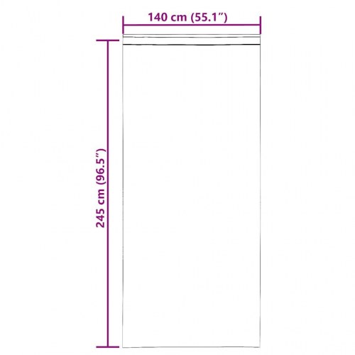 Voile-gardiner med løkker, 2 stk., 140×245 cm - turkis