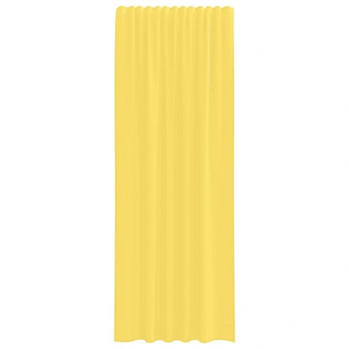 Voile-gardiner med løkker, 2 stk. - 140 × 260 cm, gul