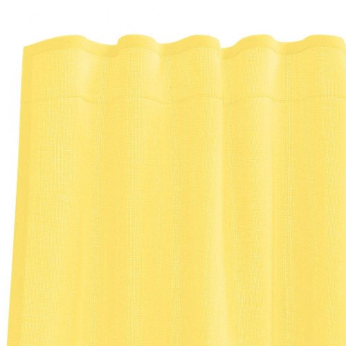 Voile-gardiner med løkker, 2 stk. - 140 × 260 cm, gul