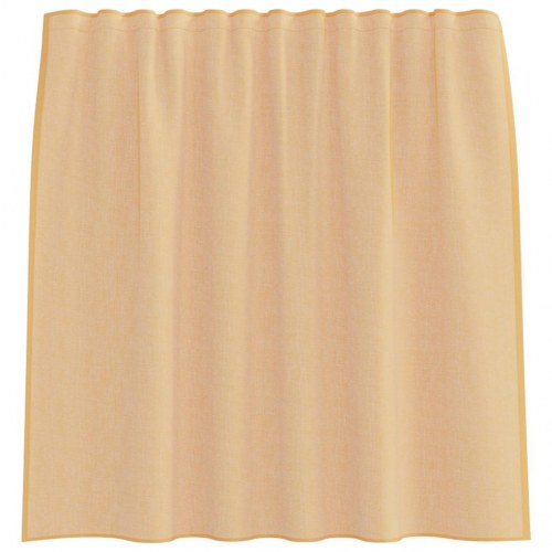Voile-gardiner med løkker 2 stk. 140×140 cm - sandfarvet