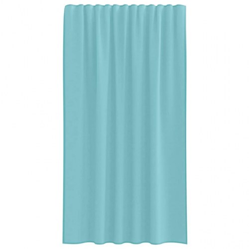 Voile-gardiner med løkker, 2 stk., 140 × 175 cm - turkis