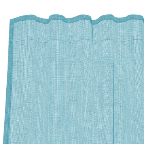 Voile-gardiner med løkker, 2 stk., 140 × 175 cm - turkis