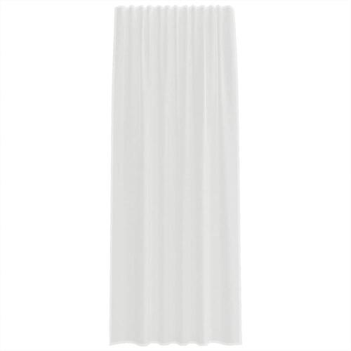 Voile-gardiner med løkker 2 stk. 140x225 cm hvid