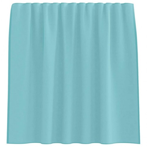 Voile-gardiner med løkker - 2 stk. 140 × 140 cm, turkis