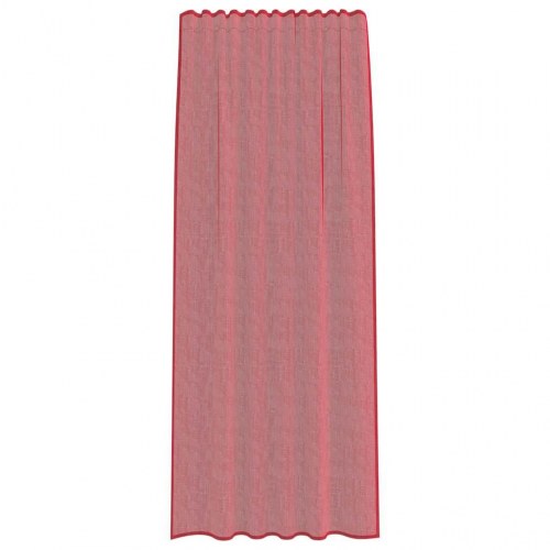 Voile-gardiner med løkker 2 stk. 140×245 cm - vinrød