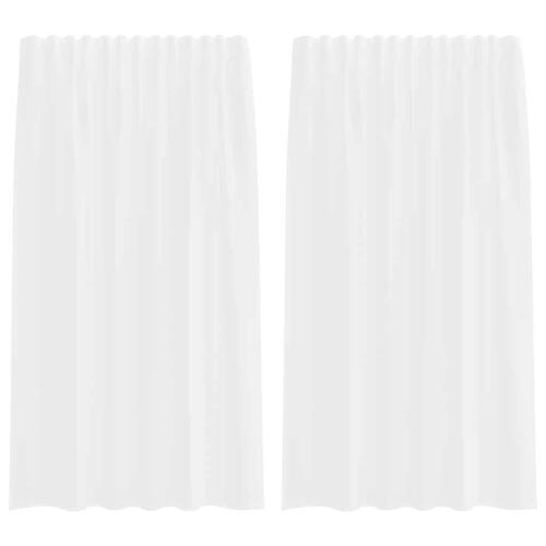 Voile-gardiner med løkker 2 stk. 140x175 cm hvid