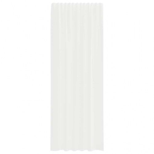 Voile-gardiner med løkker, 2 stk. - 140×260 cm, hvid