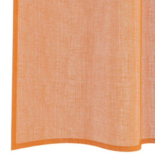 Voile-gardiner med løkker 2 stk. 140×225 cm - terrakotta
