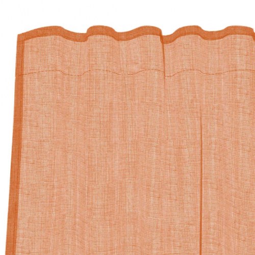 Voile-gardiner med løkker 2 stk. 140×225 cm - terrakotta