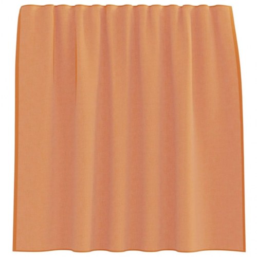 Voile-gardiner med løkker, 2 stk. 140×140 cm - terrakotta