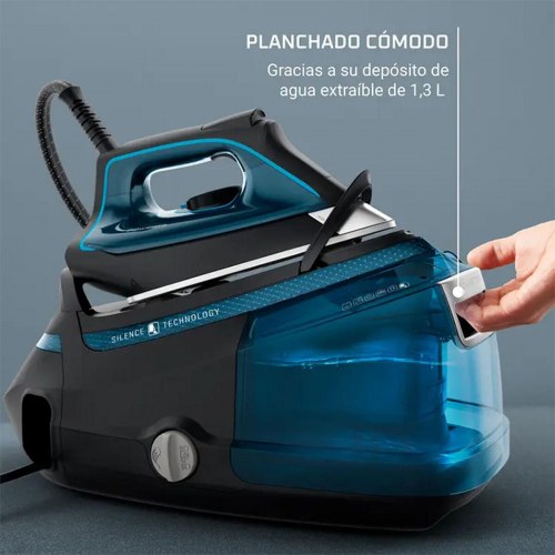 Dampstation strygejern Rowenta DG9224F1 - sort/blå, 1,3 l, 7,5 bar