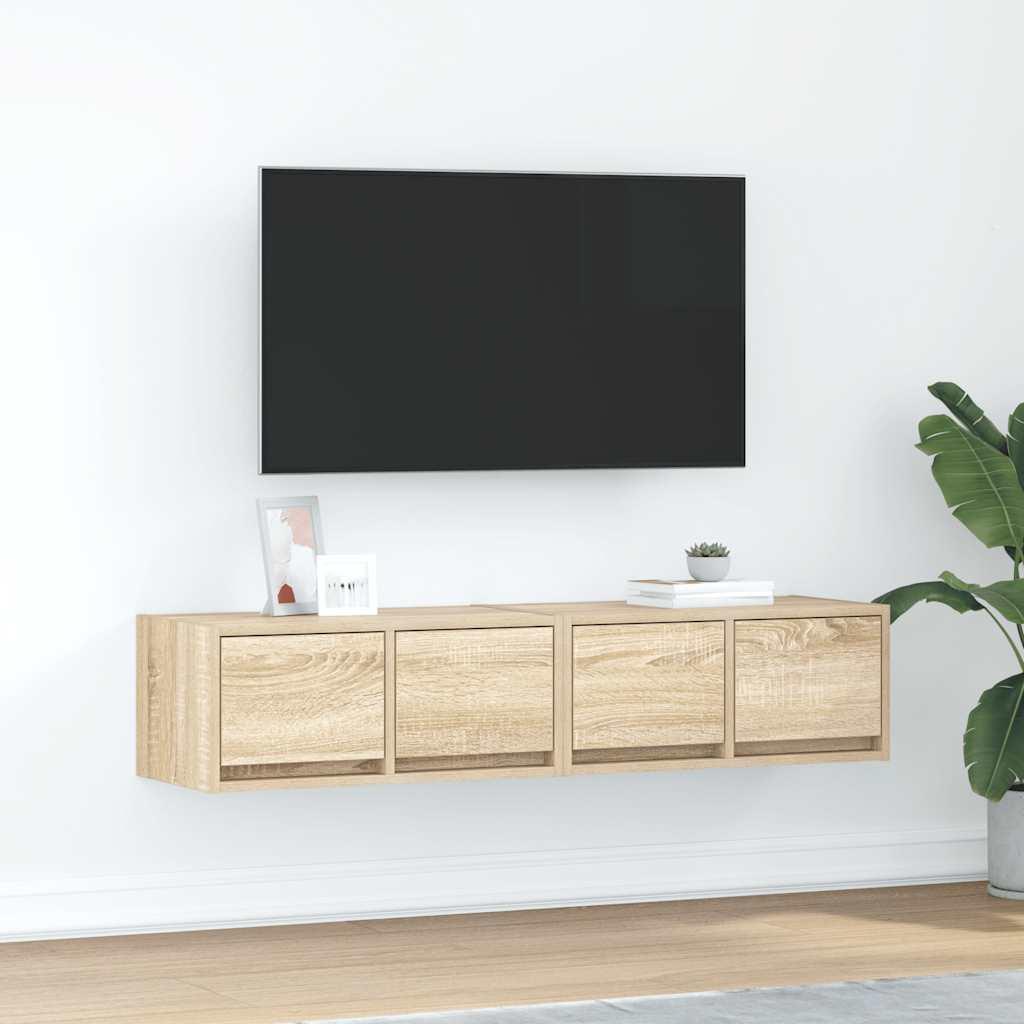 Tv-Borde 60X31X25,5 Cm Konstrueret Træ - 2 / Sonoma-eg / 60 x 31 x 25.5 cm