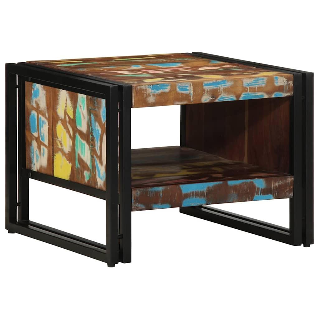 Sofabord 70X50X38 Cm Massivt Flerfarvet - 50 cm / genbrugstræ