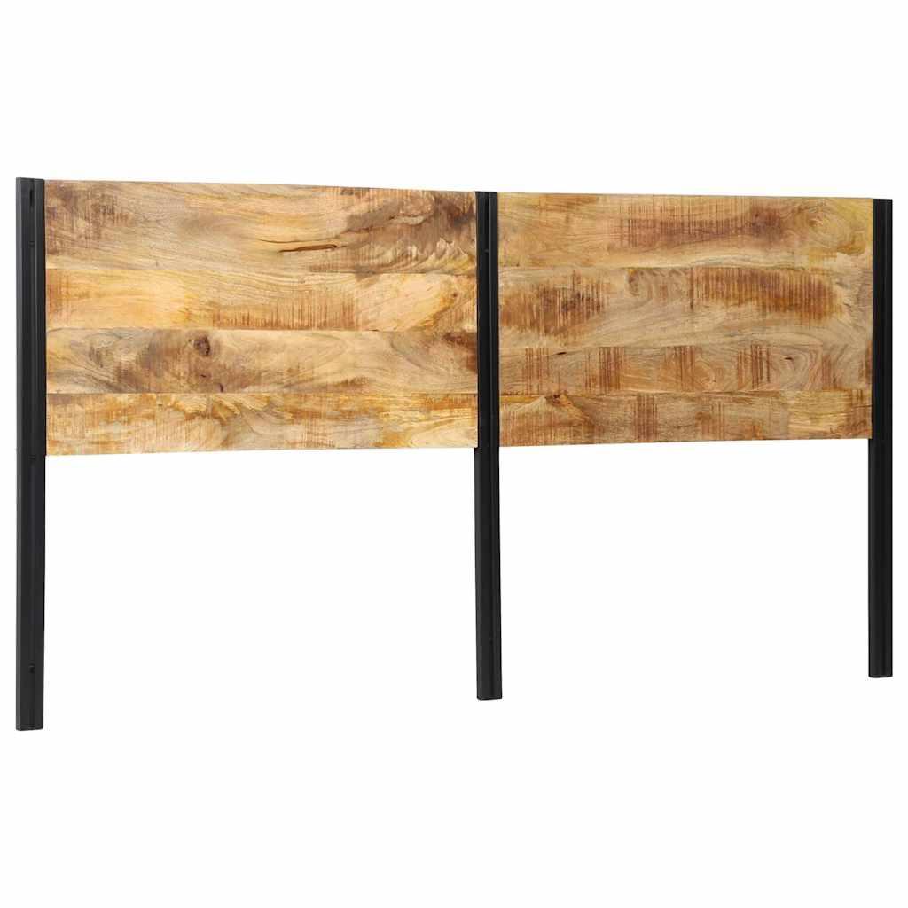 Sengegavl Og Jern - Massivt mangotræ / 200 cm