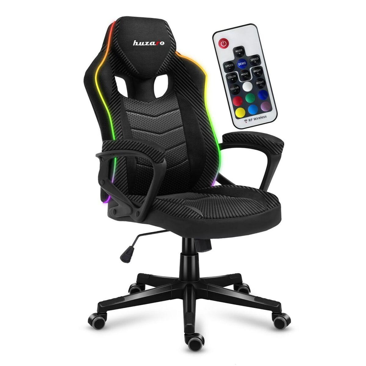Gaming Stol Huzaro Hz Force 2.5 Rgb Mesh Sort Grå