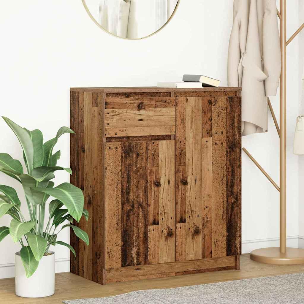 Skænk Med Skuffe 71X35X84 Cm Konstrueret Træ - Gammelt træ