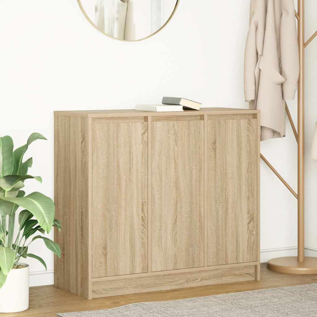 Skænk 85 × 34 × 76 cm i konstrueret træ - sonoma-eg