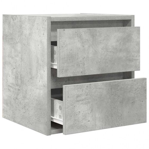 Væghængt sengebord 38 x 34 x 40 cm - betongrå