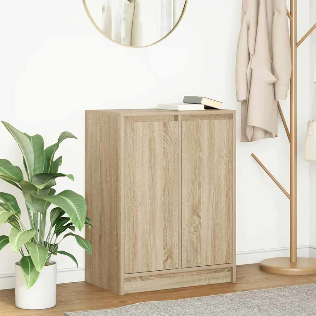 Skænk 57×34×76 cm i konstrueret træ - røget egetræsfarve