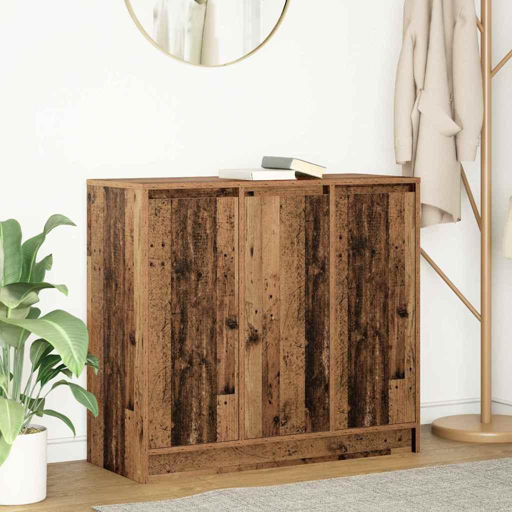 Skænk 85×34×76 cm i konstrueret træ - antikt trælook