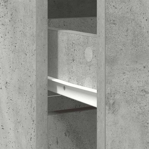 Skænk med skuffe 80x34x76 cm konstrueret træ betongrå