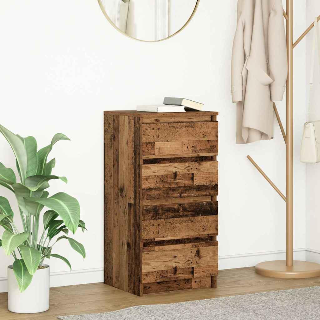 Skænk 37,5X35X76 Cm Konstrueret Træ Etræsfarve - Gammelt træ
