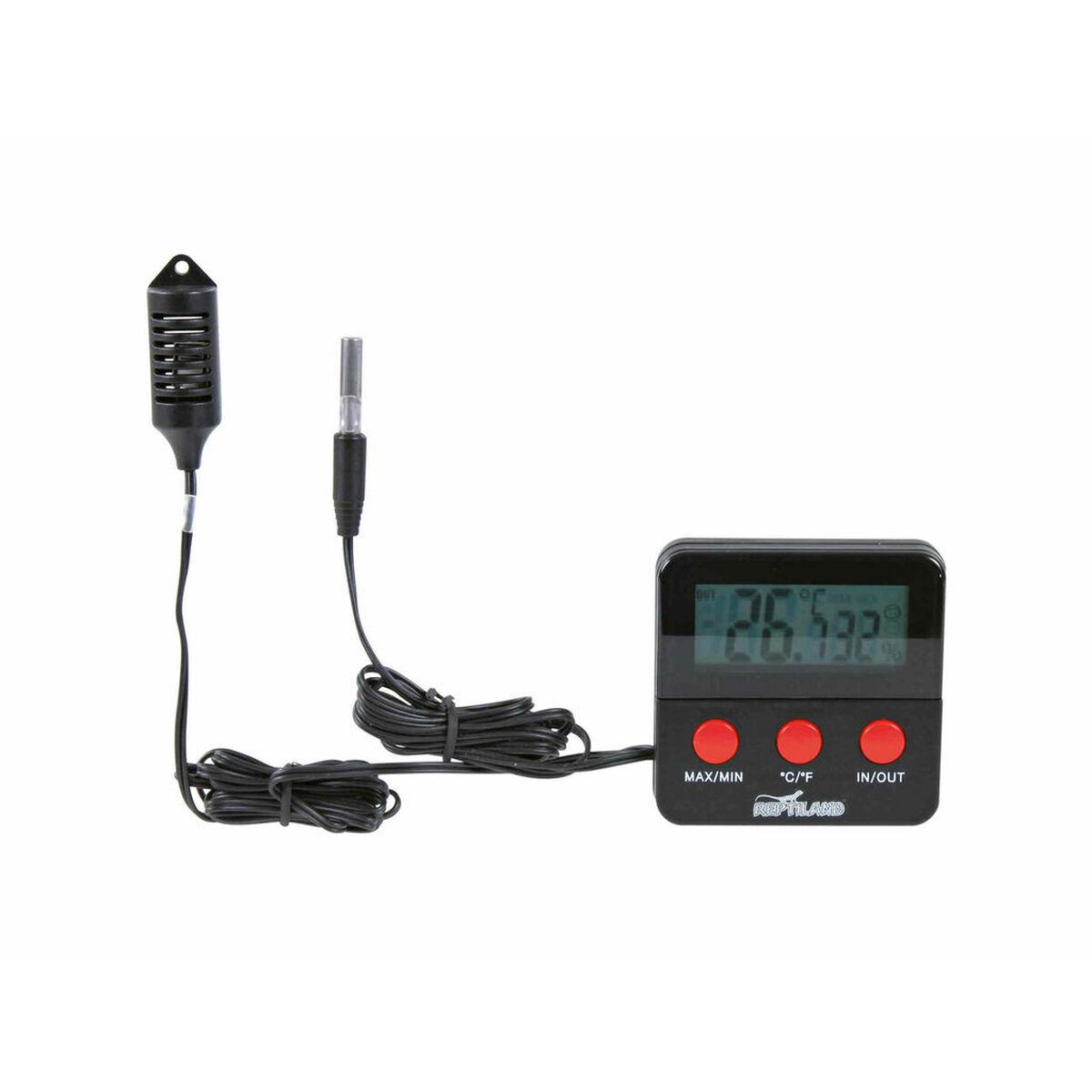 Termometer og hygrometer til terrarie - Trixie (sort)