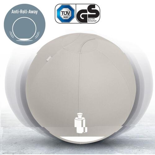 Leitz Ergo Active trænings- og siddebold, grå 65 cm