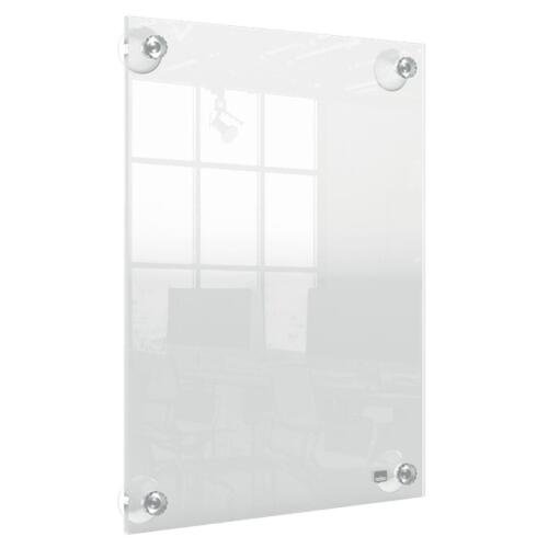 Nobo opslagstavle/whiteboard A4 - gennemsigtig akryl, vægmonteret