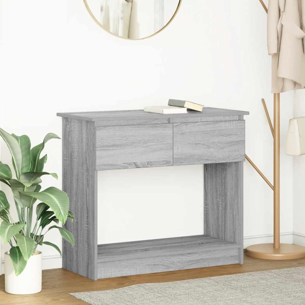 Konsolbord Med Skuffer 85,5X38,5X74,5 Cm - Grå sonoma-eg